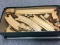 Vintage Box Lot of Wooden Trains With Track