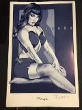 Betty Page Print Art Signed By Artist