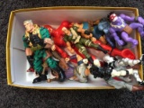 Mixed Box Lot of Action Figures Small Soldiers, Marvel And More