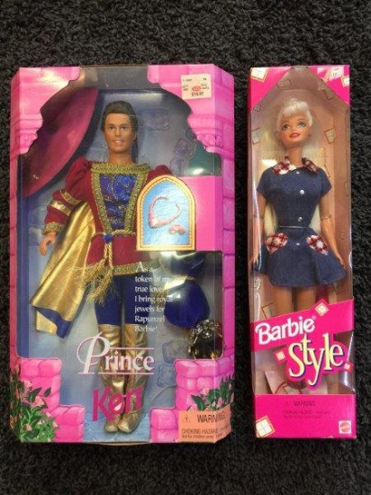 Barbie Style And Prince Ken Doll Lot