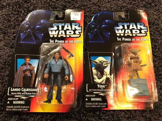New Old Stock Star Wars Power of The Force Lando And Yoda