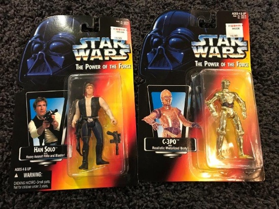 New Old Stock Star Wars Power of The Force Han And C-3PO