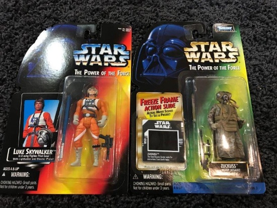 New Old Stock Star Wars Power of The Force Luke And Zuckuss