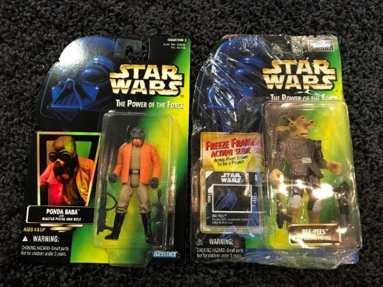 New Old Stock Star Wars Power of The Force Ponda Baba and Ree-Yees