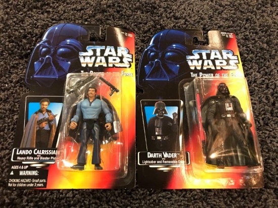 New Old Stock Star Wars Power of The Force Lando And Darth Vader