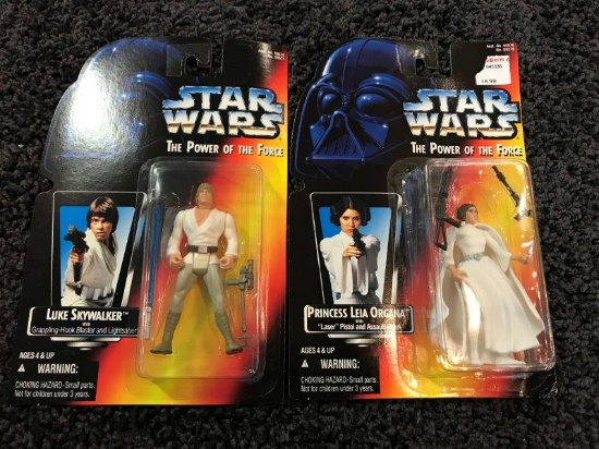 New Old Stock Star Wars Power of The Force Luke and Leia