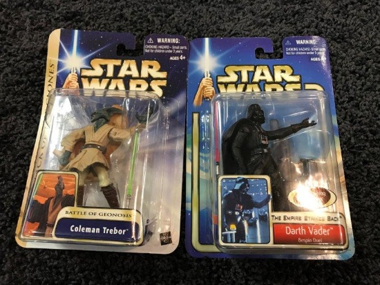 New Old Stock Star Wars Clone Wars Cloeman Trebor And Empire Darth Vader