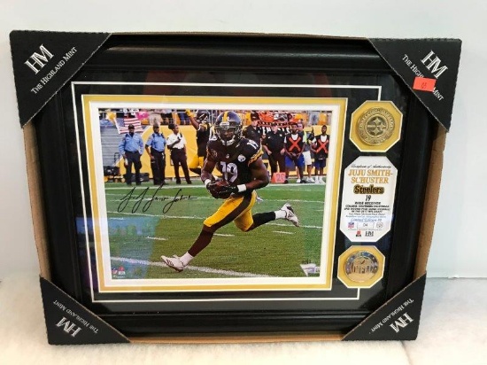The Highland Mint JuJu Smith-Schuster Steelers Signed Photo And Coin Set Limited Numbered 4/99