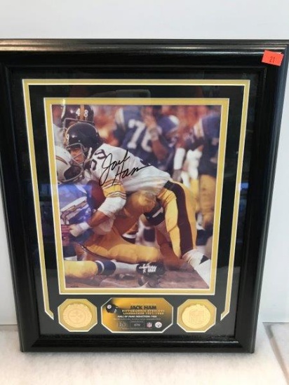 The Highland Mint Jack Ham Steelers Autographed Photo And Coin Set Limited Numbered 70/100