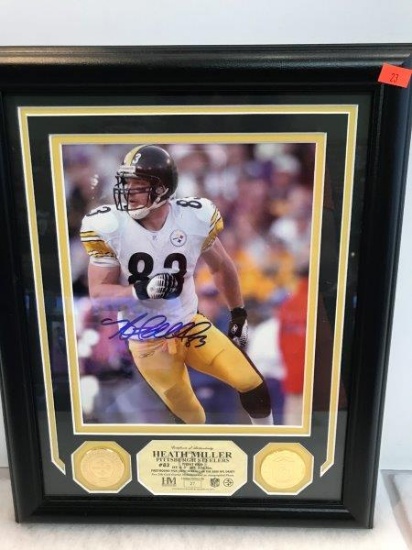 The Highland Mint Heath Miller Steelers Autographed Photo And Coin Set Limited Numbered 27/99