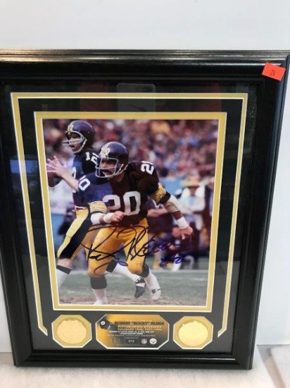 The Highland Mint Robert "Rocky" Bleier Autographed Photo And Coin Set Limited Numbered 72/100