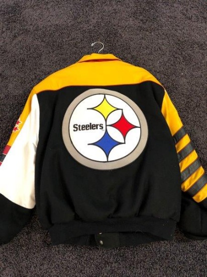 Vintage Leather Steelers Jacket