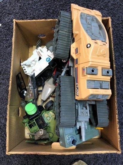 Large Mixed Box Lot of G.I. Joe 1980's Vehicles