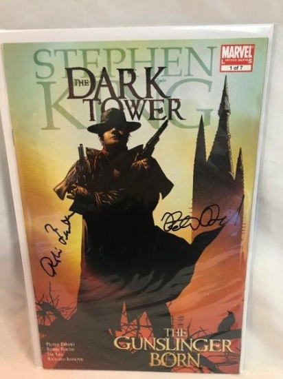 Marvel Comics Dark Tower Issue 1 Autographed By Peter David And Robin Furth