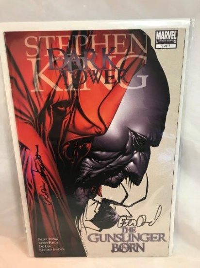 Marvel Comics Dark Tower Issue 2 Autographed By Peter David And Robin Furth