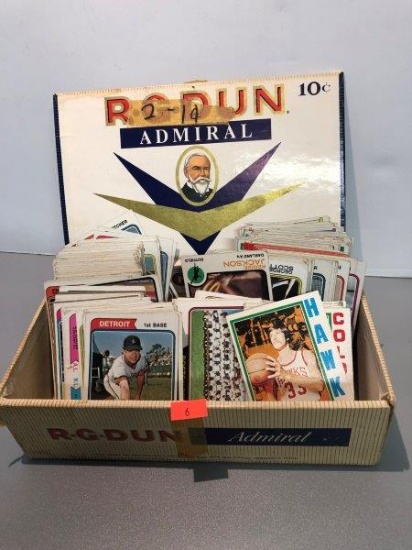 Vintage Box Lot of 1970's Sports Cards