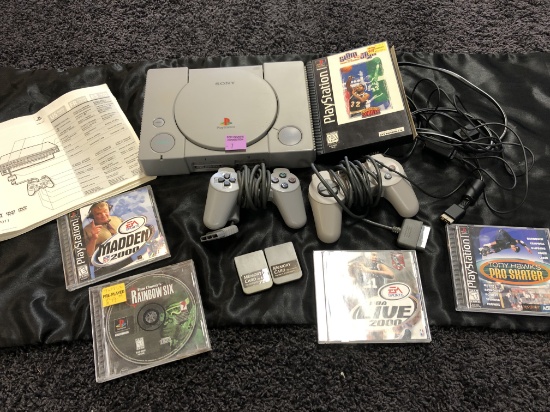 PLAYSTATION ONE AND GAMES LOT