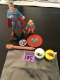 SUPERMAN AND BATMAN SMALL COLLECTIBLES LOT