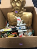 LARGE BOX Of Star Wars ITEMS AND TOYS