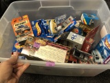 BOX LOT OF ASST HOT WHEELS, MATCHBOX AND MORE