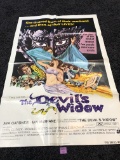 ORIGINAL DEVILS WIDOW VINTAGE HORROR  MOVIE POSTER