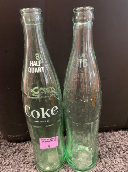 Vintage Half Quart Coca Cola Glass Bottles Lot
