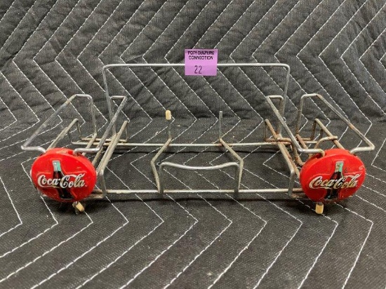 Vintage Coca Cola Metal Wire Rack
