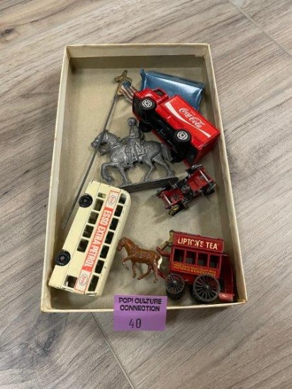 Vintage Box Lot of Diecast And Lead Toys