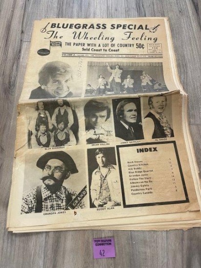 Rare 1974 Bluegrass Special The Wheeling Feeling Paper