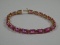 10K Lab Created Pink Stone & Diamond Tennis Bracelet 7-1/4