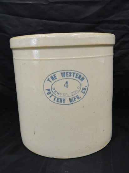 Western Pottery Denver, Colorado 4 Gallon Crock