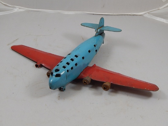 Vintage Wyandotte Pressed Steel Airplane Toy c.1940's