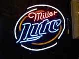 Miller Lite Neon Beer Advetising Sign