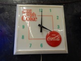 Vintage Coca Cola Advertising Clock 1970's