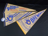 Milwaukee Brewers 1982 American League World Series Pennants Lot of 3