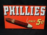 Phillies Cigar Store Tin Advertising Sign