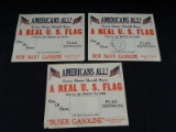Set of 3 New Navy Gasoline & Buser Gasoline Wartime Flag Giveaway
