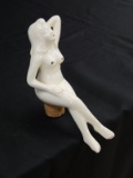 Vintage Antique Pin up nudie girl liquor pour stopper cold painted