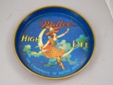 Vintage Miller High Life Beer Advertising Tray