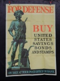 WW2 1941 United States Savings War Bonds and Stamps Advertising Poster