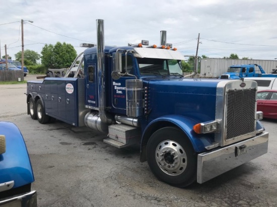 2007 PETE 379 EXT HOOD, CUMMINS 475 10 SPD, 330 WHEEL BASE, T/A UNBILT SLEE