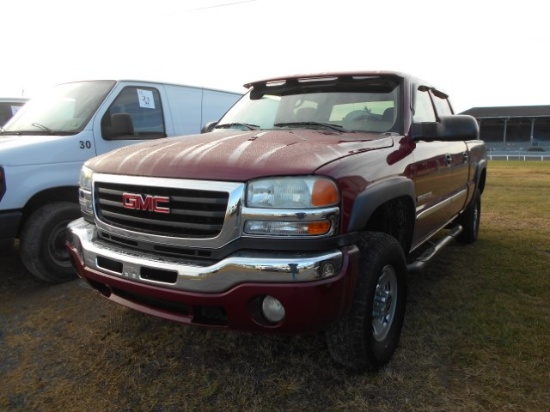 2005 GMC 2500 HD PU GAS, AUTO, 4X4, CREWCAB S/N 1GTHK23U95F809699 MI SHOWIN