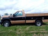 2011 FORD F350 UTILITY  GAS, AUTO, READING BODY, PINTLE HITCH S/N 1FDRF3E64BEB48335 MI SHOWING **TIT