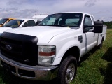 2008 FORD F250 UTILITY  GAS, AUTO, 4X4, EXTEND CAB, ABC BODY S/N 1FTSX21588EA64313 MI SHOWING 272821