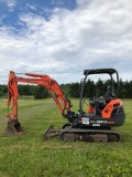 2006 KUBOTA KX91-3 SUPER SERIES OROPS, LEVELING BLD, AUX HYD, 2SPD S/N 30882 HRS SHOWING 280