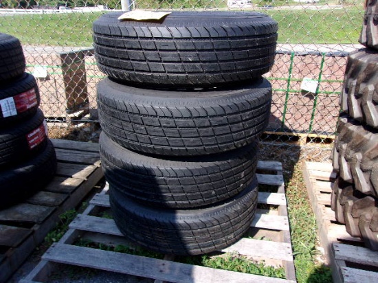 4 ST225/75R15 TIRES/WHLS