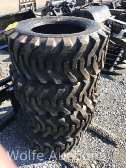 (4) New/Unused 12-16.5 SKS332 Skid Loader Tires