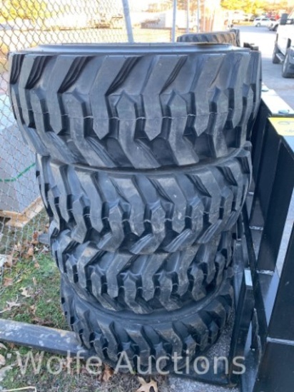 (4) 12-16.5 Tires & Rims for Bobcat