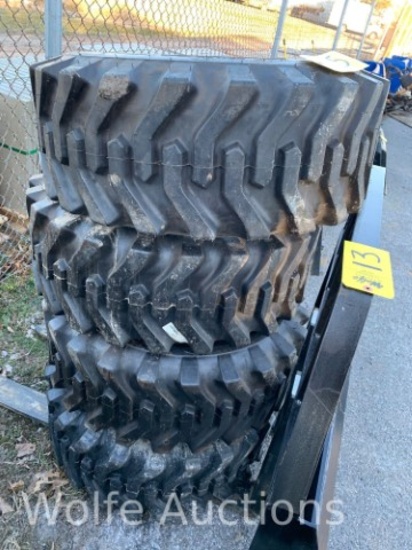 (4) 12-16.5 SK5332 Skid Loader Tires