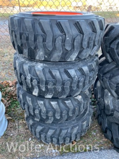 (4) 12-16.5 Tires & Rims for Bobcat